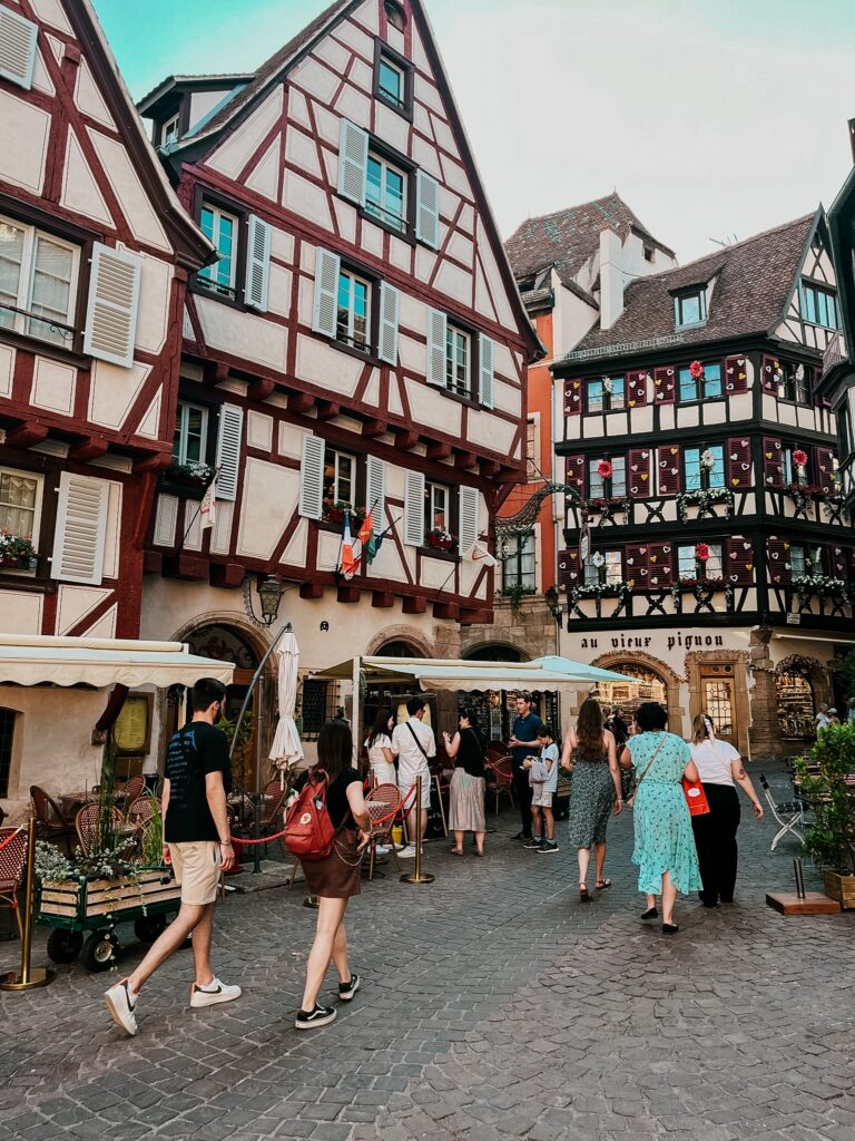 Streets of historic Colmar, France